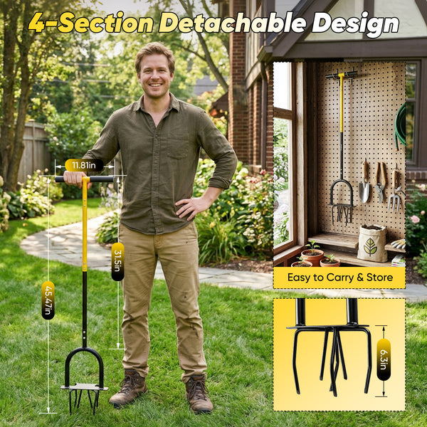 Sakerplus® Hand Tiller Garden Tool