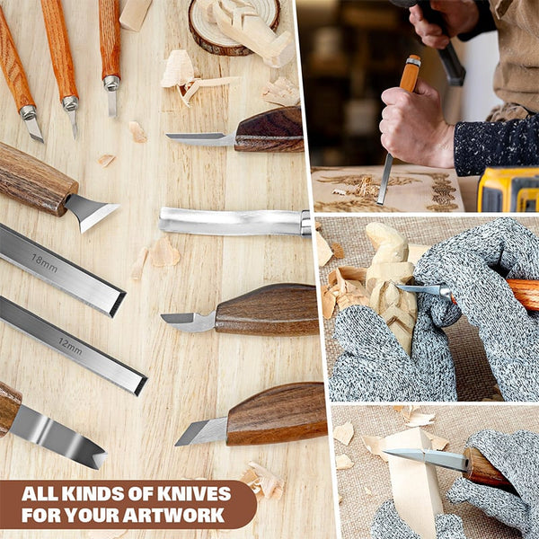 Kit de tallado de madera Sakerplus para principiantes