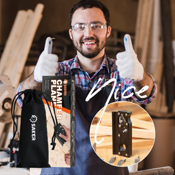 Woodworking Hand Tool for Precise Edges - SAKER® Chamfer Plane