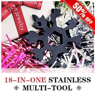 Sakerplus 18-in-1 Stainless Steel Snowflakes Multi-tool