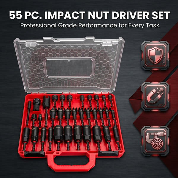 Sakerplus® Magnetic Impact Nut Driver Set