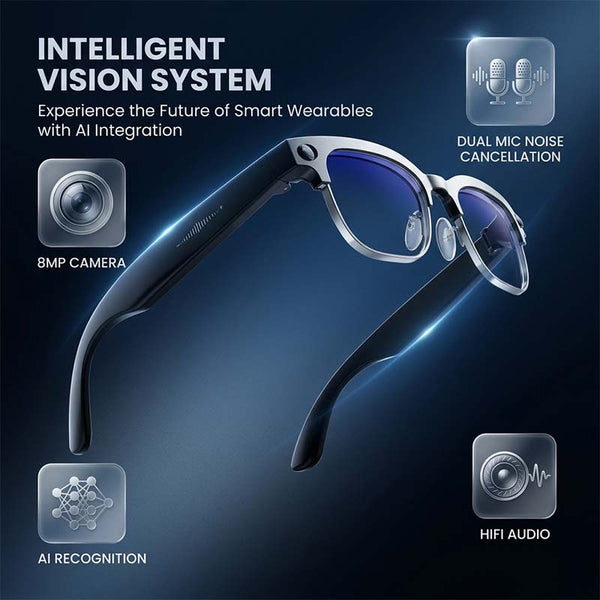 Sakerplus® AI Camera Glasses with Real-Time Translation