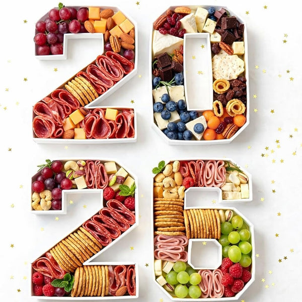 Sakerplus® 2026 Fillable Charcuterie Number Serving Tray