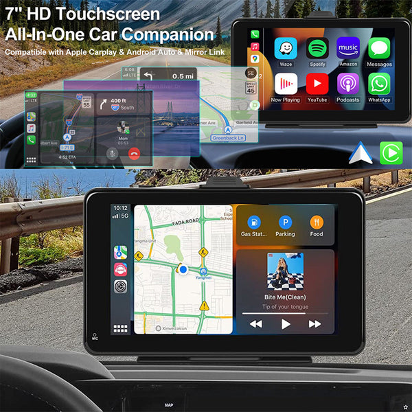 Estéreo portátil con pantalla táctil inalámbrico Sakerplus® CarPlay
