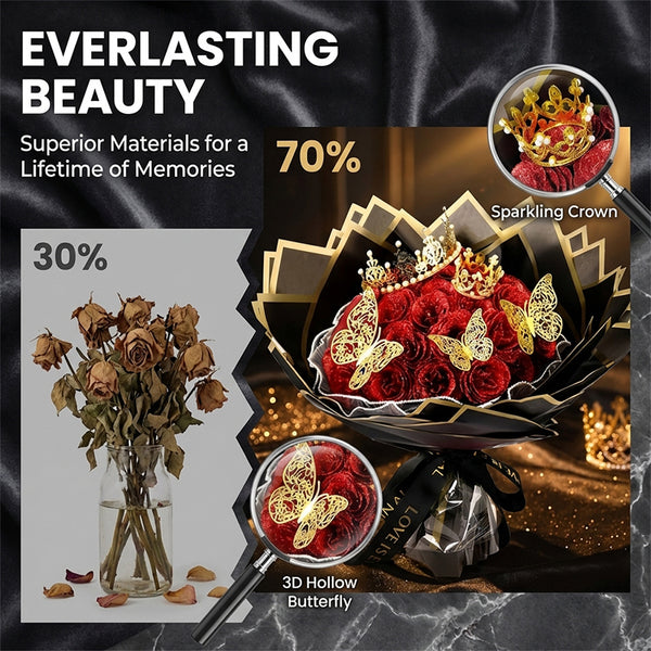 Sakerplus® Glitter Rose Bouquet Gift Set