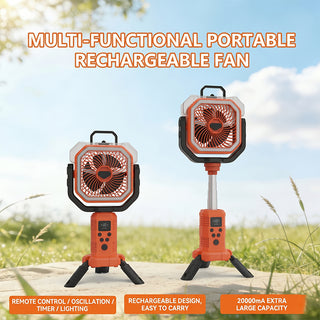 Sakerplus® Camping Fan Portable Adjustable Height Stand