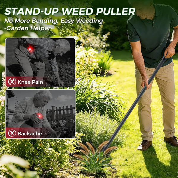 Sakerplus® Long Handle Steel Weed Remover