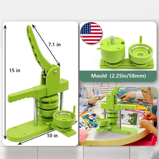 Sakerplus® Button Badge Maker Press Machine