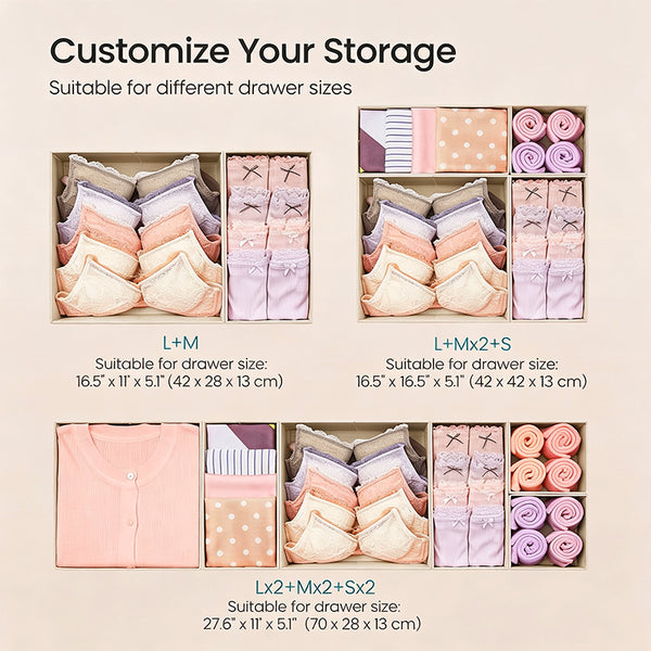 Sakerplus® Smart Drawer Organizer For Clothing Storage