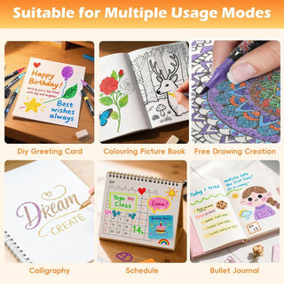 Sakerplus® Glitter Markers Dual Tip Set