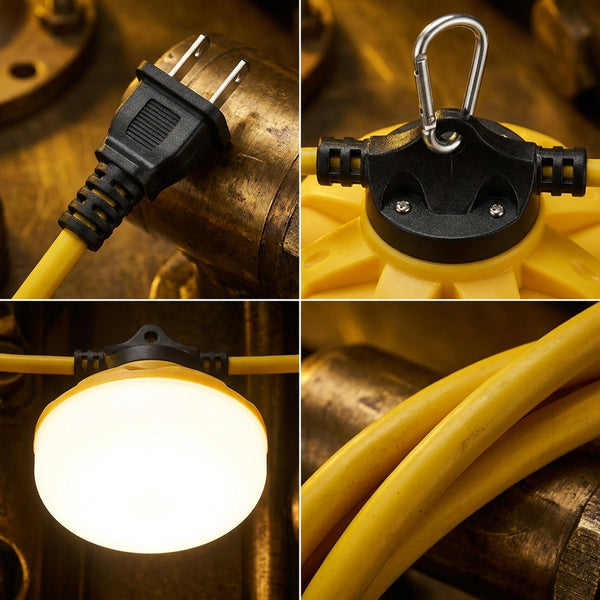 Sakerplus® 50FT Industrial LED Construction String Lights