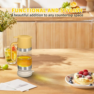 Sakerplus® Glass Honey Syrup Dispenser Jar