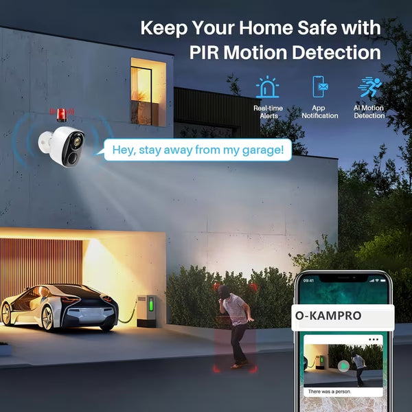 Sistema de cámara de seguridad inalámbrica magnética Sakerplus®