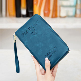 Sakerplus Multi-Functional RFID Passport Wallet