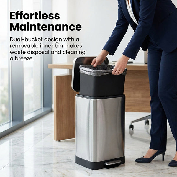 Sakerplus® Stainless Steel Trash Can with Lid