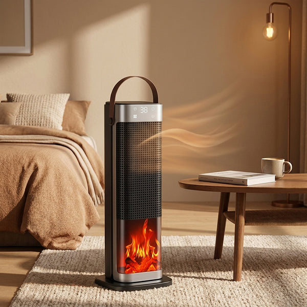Sakerplus® 1500W Flame Effect Oscillating Space Heater