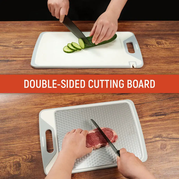 Sakerplus® Double Sided Stainless Steel Cutting Board