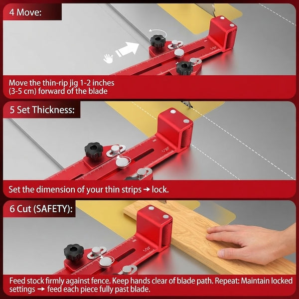 Sakerplus® Table Saw Narrow Strip Cutting Jig