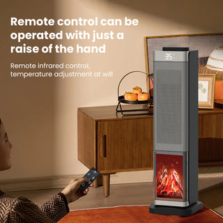 Sakerplus® Oscillating Electric Fireplace Tower Heater