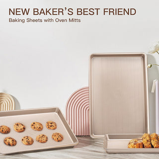 Sakerplus Nonstick Baking Sheet Pan Set