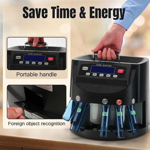 Sakerplus® Automatic Coin Counter Sorter