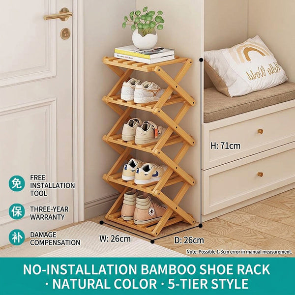 Sakerplus® Vertical Narrow Folding Shoe Storage Rack