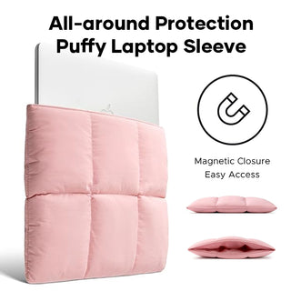 Sakerplus Quilted Puffy Laptop Sleeve Case