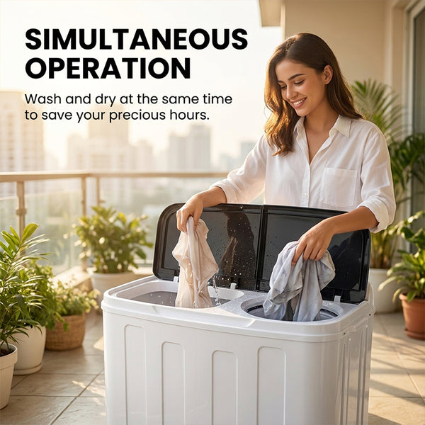 Sakerplus® Twin Tub Mini Washer and Dryer Combo