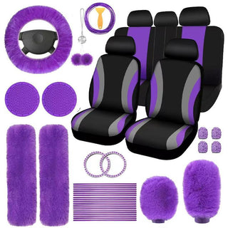 Sakerplus® Fluffy Car Seat Cover Full Set