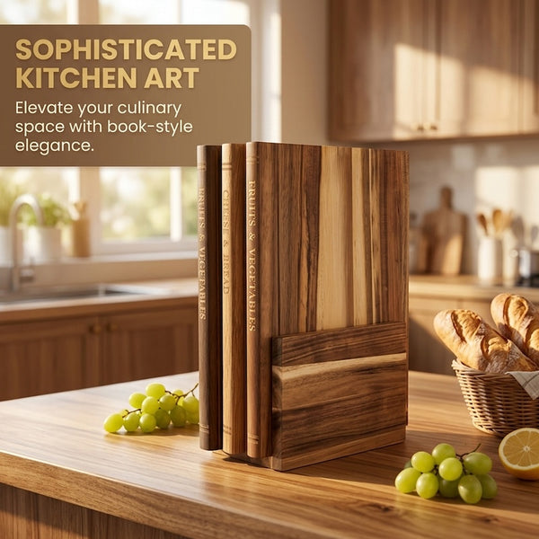 Sakerplus® Acacia Wood Double-Sided Serving Board