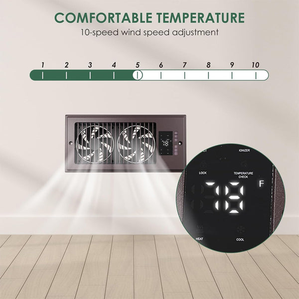 Sakerplus Quiet Register Booster Vent Fan