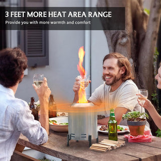 Sakerplus Tabletop Stainless Steel Fire Pit