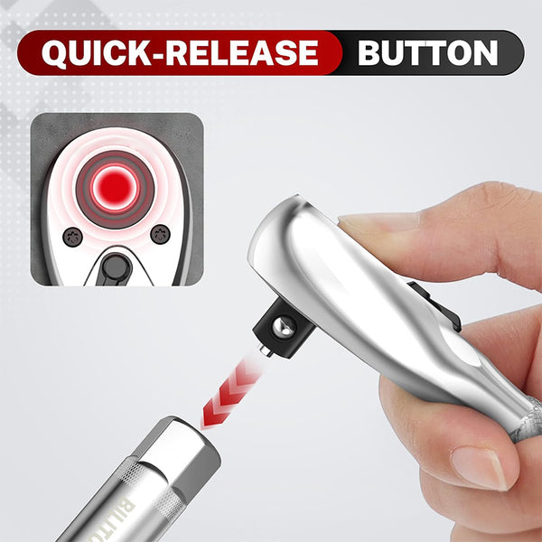 Sakerplus® Stubby Ratchet Set with Reversible Head