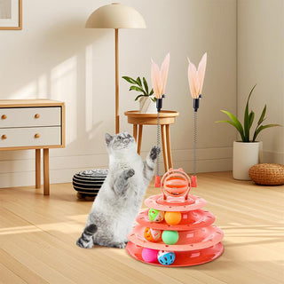Sakerplus® Cat Toy 4-Level Interactive Roller