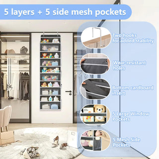 Sakerplus® Five Tier Over The Door Organizer