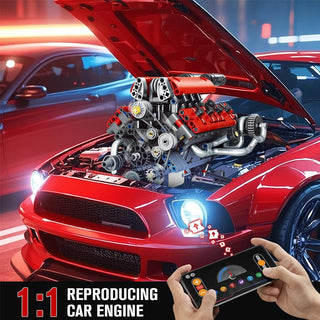 Sakerplus® V8 Working Car Engine Kit