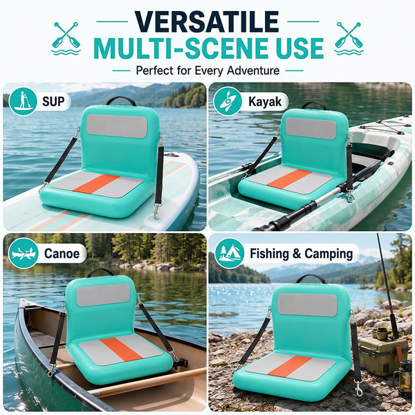 Sakerplus® Ergonomic Inflatable Kayak Seat With Backrest