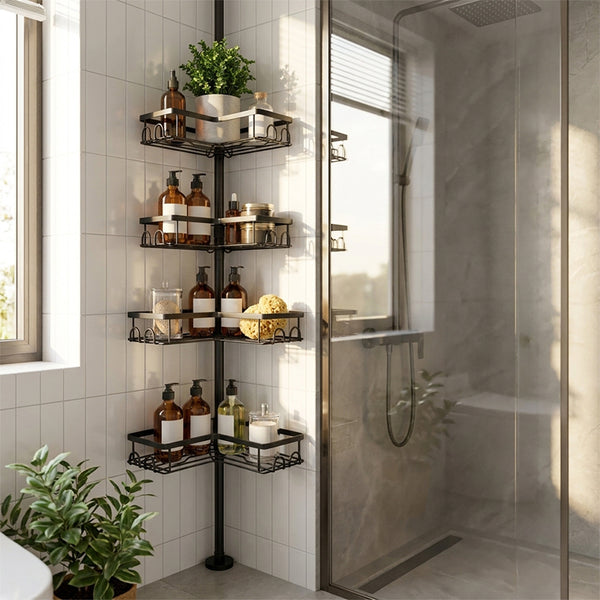Sakerplus® Adjustable Corner Shower Caddy Organizer