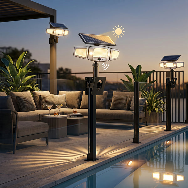 Sakerplus® Outdoor Solar Motion Sensor Security Light
