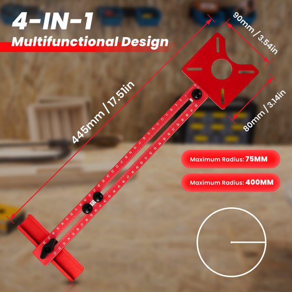 Robust Woodworking Bracket for Milling Tasks - SAKER® 4 in 1 Router Milling Groove Bracket