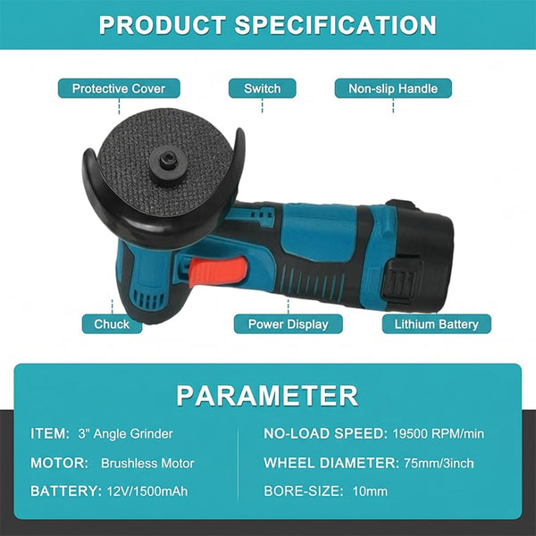 Sakerplus® Mini Cordless Angle Grinder
