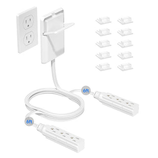 Sakerplus Ultra Thin Flat Plug Power Strip