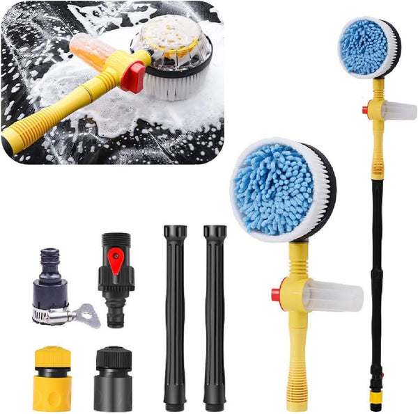 Sakerplus® 360° Spin Auto Cleaning Brush with Long Handle