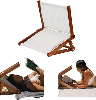 Sakerplus® Portable Wooden Beach Face Shade Pillow