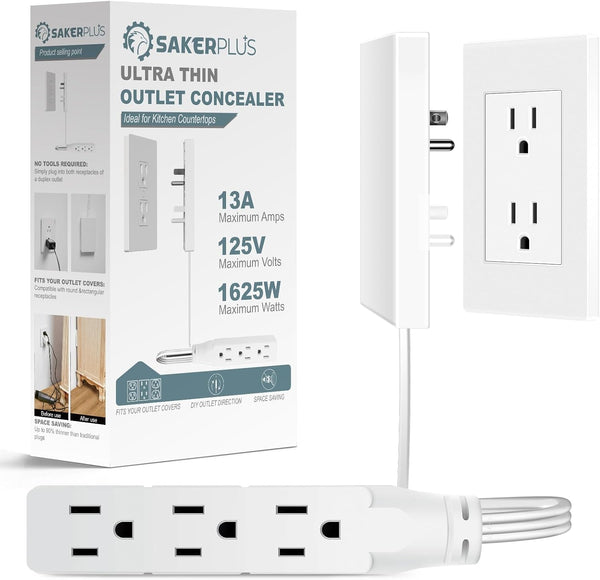 Sakerplus Outlet Concealer Power Strip