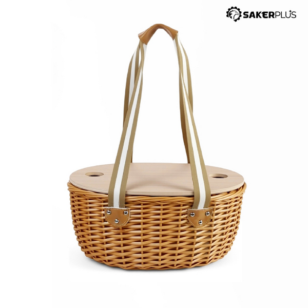 Sakerplus® Picnic Basket With Wine Table