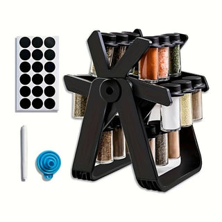 Sakerplus Rotating Spice Rack with Jars