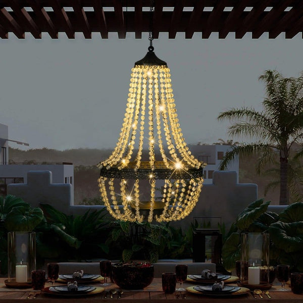 Sakerplus® Hanging Solar Chandelier Outdoor Lantern