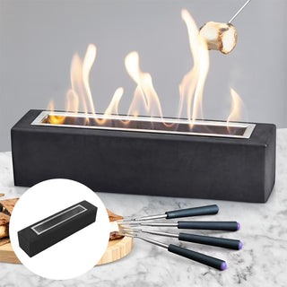 Brasero de mesa para interiores Sakerplus® con varillas para asar