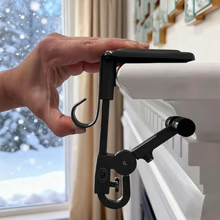 Sakerplus Adjustable Fireplace Garland and Stocking Hanger